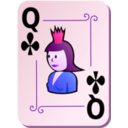 download Ornamental Deck Queen Of Clubs clipart image with 270 hue color