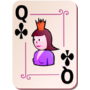 download Ornamental Deck Queen Of Clubs clipart image with 315 hue color
