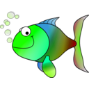 download Happy Fish clipart image with 90 hue color