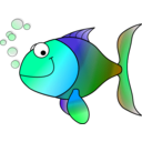 download Happy Fish clipart image with 135 hue color
