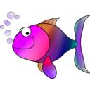 download Happy Fish clipart image with 270 hue color