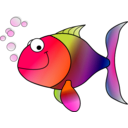 download Happy Fish clipart image with 315 hue color