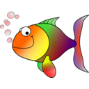 download Happy Fish clipart image with 0 hue color