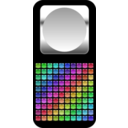 download Square Icon With Inner Circle clipart image with 90 hue color