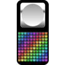 download Square Icon With Inner Circle clipart image with 135 hue color