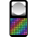 download Square Icon With Inner Circle clipart image with 180 hue color