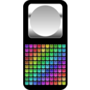 download Square Icon With Inner Circle clipart image with 270 hue color