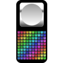 download Square Icon With Inner Circle clipart image with 315 hue color