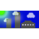 download Cityscape clipart image with 45 hue color