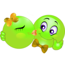 download Couple Kissing Smiley Emoticon clipart image with 45 hue color