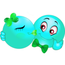 download Couple Kissing Smiley Emoticon clipart image with 135 hue color