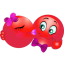 download Couple Kissing Smiley Emoticon clipart image with 315 hue color