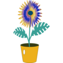 download Flower Icon clipart image with 45 hue color