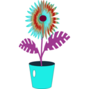 download Flower Icon clipart image with 180 hue color