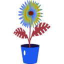 download Flower Icon clipart image with 225 hue color