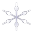 download Snow Flake Icon clipart image with 45 hue color