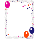 download Balloon Border clipart image with 315 hue color