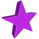 download 3d Star clipart image with 90 hue color