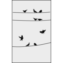 download Pigeons On Wires clipart image with 90 hue color