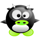download Baby Tux Cow clipart image with 45 hue color