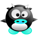 download Baby Tux Cow clipart image with 135 hue color