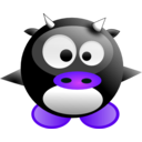 download Baby Tux Cow clipart image with 225 hue color