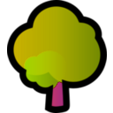 download Isometric Tree clipart image with 315 hue color