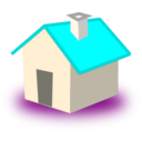 download House clipart image with 180 hue color