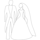 download Bride And Groom clipart image with 45 hue color