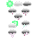 download Weather Symbols clipart image with 90 hue color