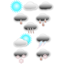 download Weather Symbols clipart image with 135 hue color