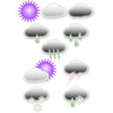 download Weather Symbols clipart image with 225 hue color