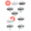 download Weather Symbols clipart image with 315 hue color