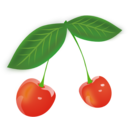 download Cherry clipart image with 0 hue color