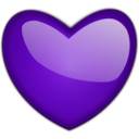 download Gloss Heart 1 clipart image with 270 hue color