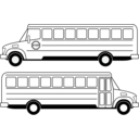 Deux Bus Scolaires Noirs