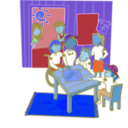 download Clubhouse clipart image with 180 hue color