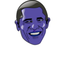 download Barack Obama clipart image with 225 hue color