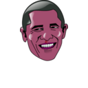 download Barack Obama clipart image with 315 hue color