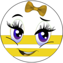 download Zamalek Girl Smiley Emoticon clipart image with 45 hue color