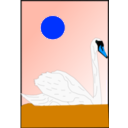 download Swan clipart image with 180 hue color