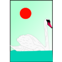 download Swan clipart image with 315 hue color