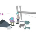 download Construction Site 2 clipart image with 180 hue color