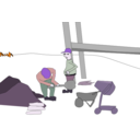 download Construction Site 2 clipart image with 270 hue color
