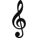 download Treble Clefs clipart image with 45 hue color