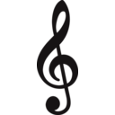 download Treble Clefs clipart image with 135 hue color
