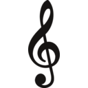 download Treble Clefs clipart image with 180 hue color