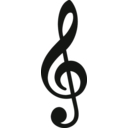 download Treble Clefs clipart image with 270 hue color