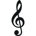 download Treble Clefs clipart image with 0 hue color