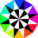 download Unnamed Dodecagon clipart image with 225 hue color